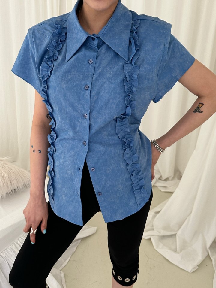 Chavi - Korean Women Fashion - #womensfashion - Frill Vintage Shirt - 3