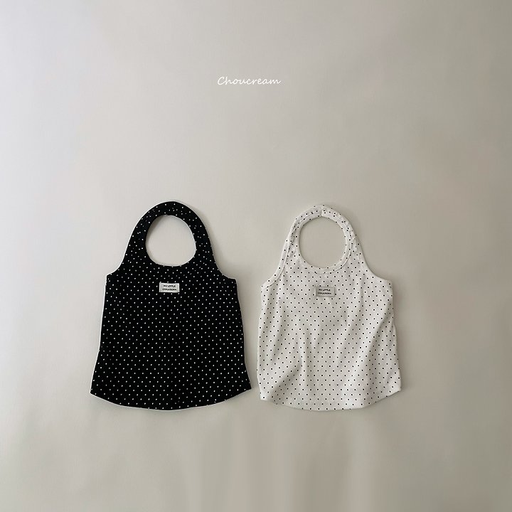 Choucream - Korean Baby Fashion - #babyboutique - Dot Halter Sleeveless Tee