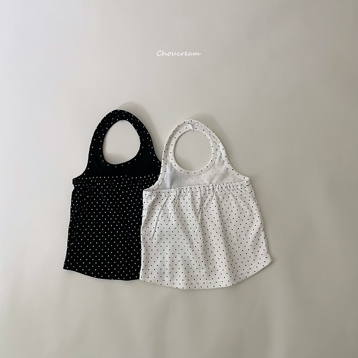 Choucream - Korean Baby Fashion - #babyboutiqueclothing - Dot Halter Sleeveless Tee - 3