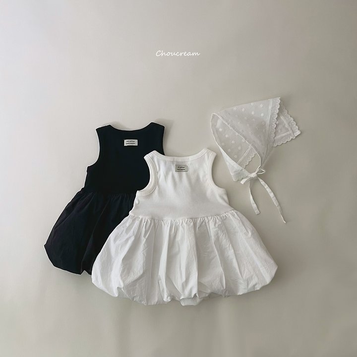 Choucream - Korean Baby Fashion - #babyclothing - Balloon Sleeveless One-piece