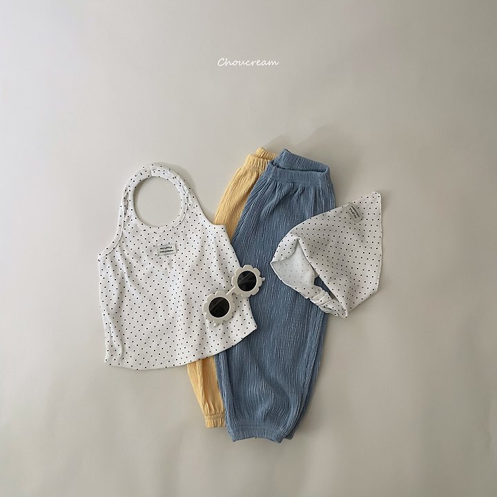 Choucream - Korean Baby Fashion - #babyfever - Dot Halter Sleeveless Tee - 6