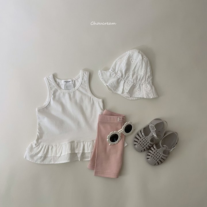 Choucream - Korean Baby Fashion - #babyfever - Cancan Frill Sleeveless Tee - 2
