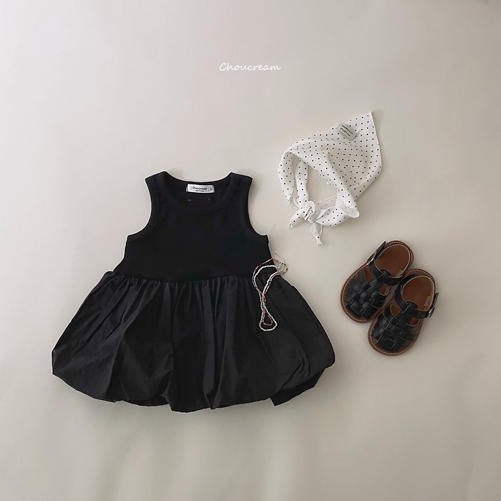 Choucream - Korean Baby Fashion - #babyoninstagram - Balloon Sleeveless One-piece - 6