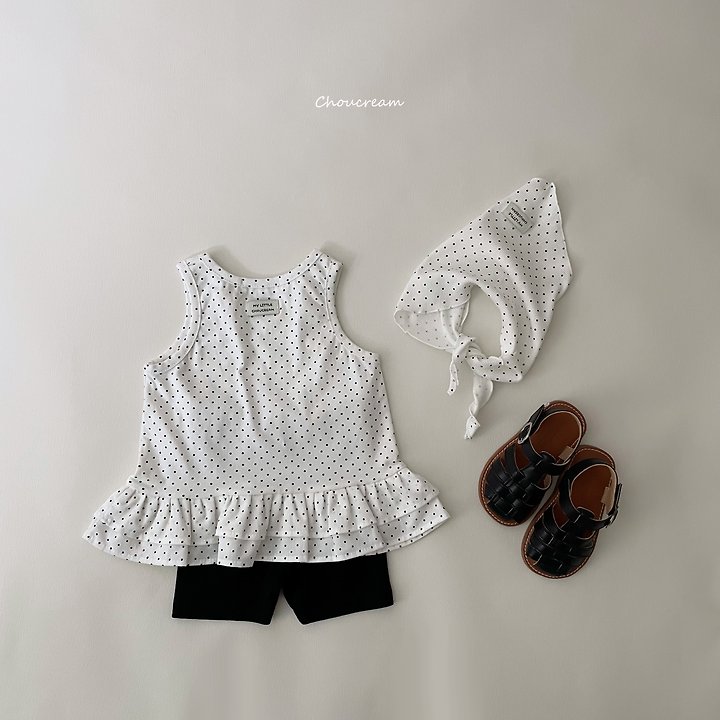 Choucream - Korean Baby Fashion - #babyoninstagram - Cancan Frill Sleeveless Tee - 5