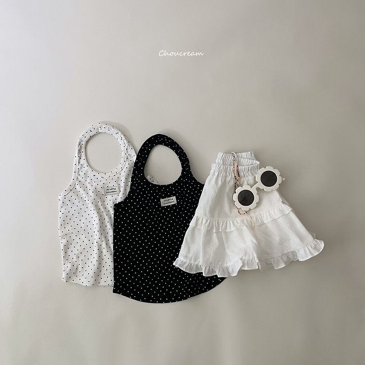 Choucream - Korean Baby Fashion - #babyootd - Dot Halter Sleeveless Tee - 10