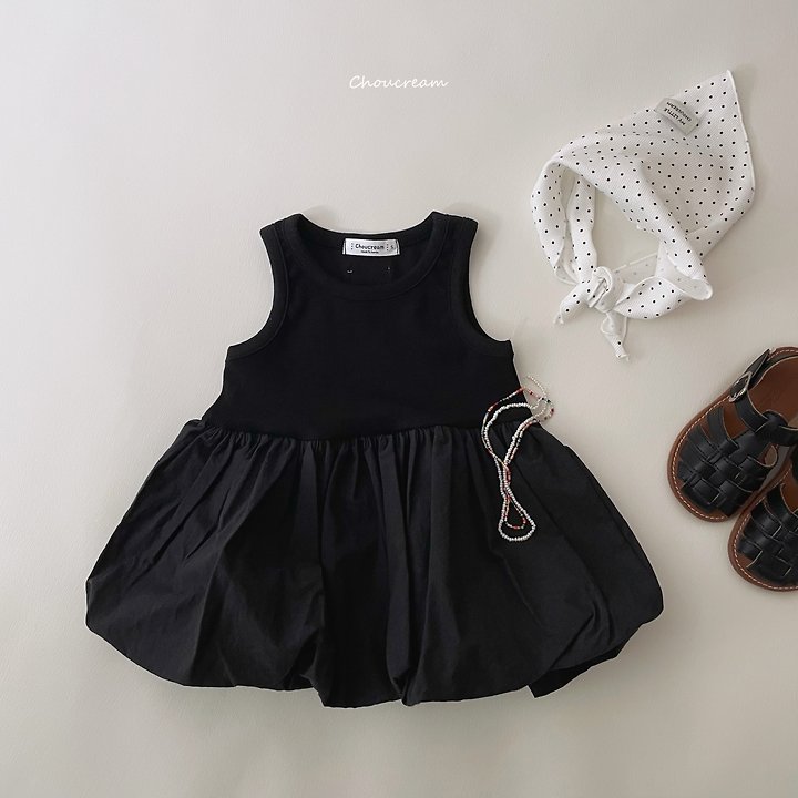 Choucream - Korean Baby Fashion - #babyootd - Balloon Sleeveless One-piece - 7