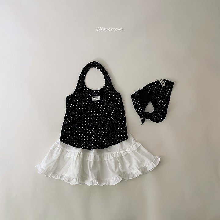 Choucream - Korean Baby Fashion - #babyoutfit - Dot Halter Sleeveless Tee - 11