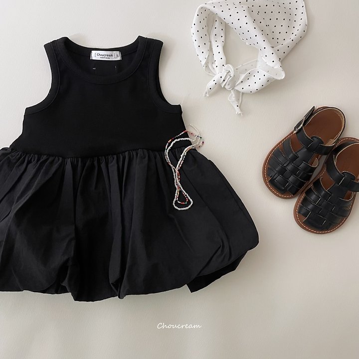 Choucream - Korean Baby Fashion - #babyoutfit - Balloon Sleeveless One-piece - 8