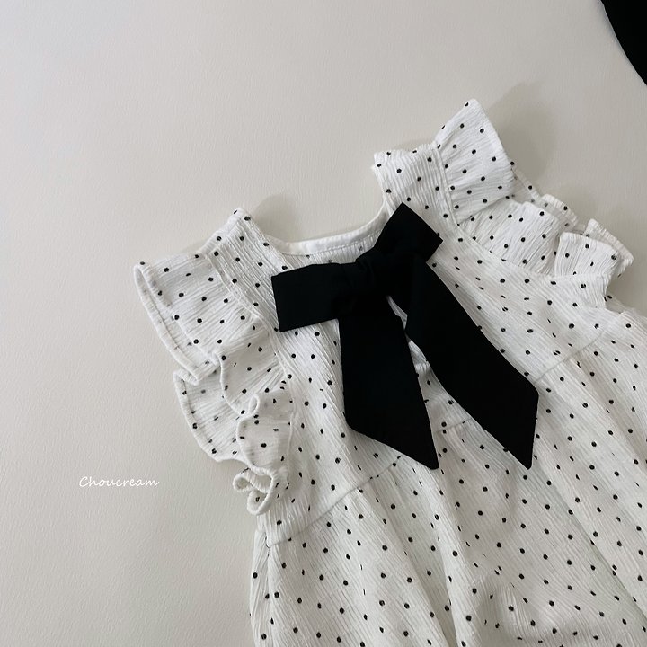 Choucream - Korean Baby Fashion - #babyoutfit - Frill Ribbon Suit - 5