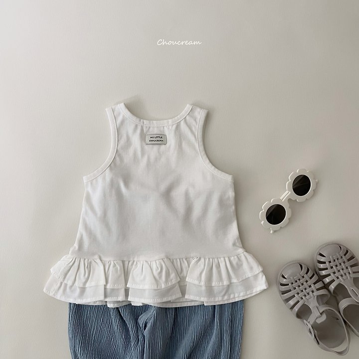 Choucream - Korean Baby Fashion - #babywear - Cancan Frill Sleeveless Tee - 9