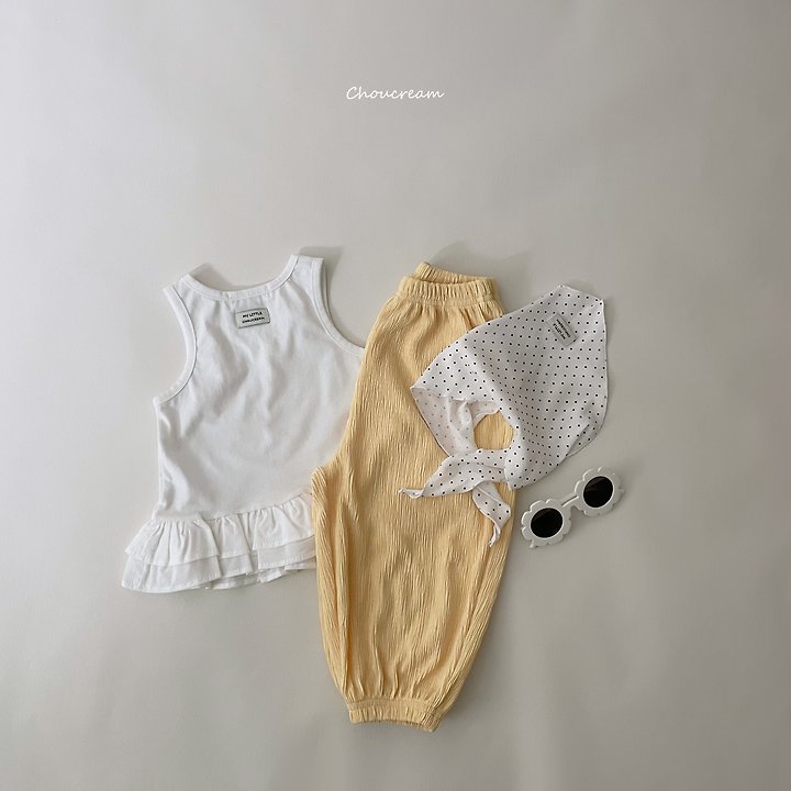 Choucream - Korean Baby Fashion - #onlinebabyshop - Cancan Frill Sleeveless Tee - 11