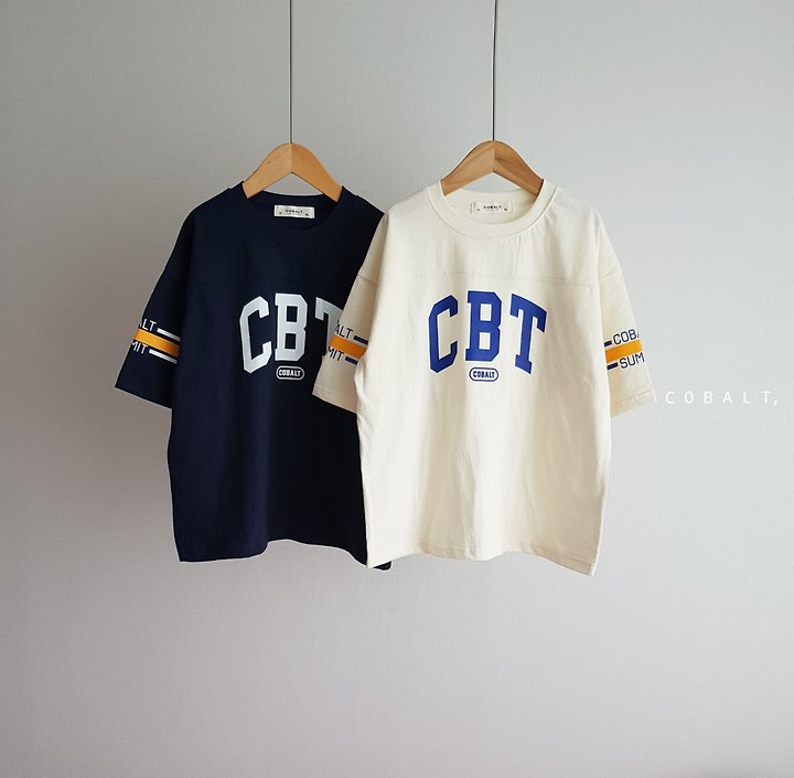 Cobalt - Korean Children Fashion - #Kfashion4kids - Two-Line Tee