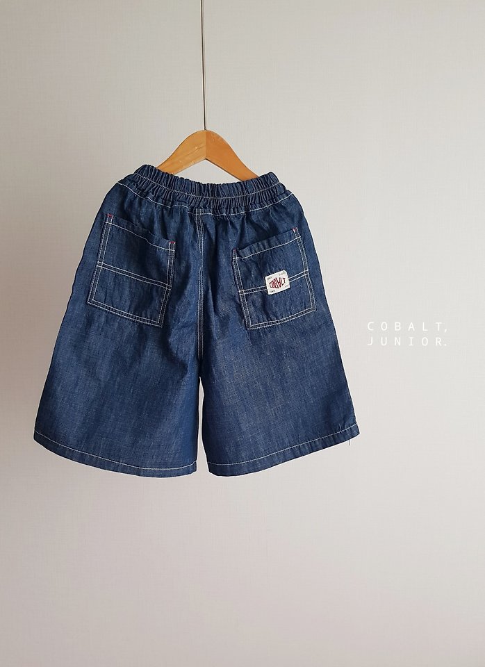 Cobalt - Korean Children Fashion - #childofig - Label Denim Shorts - 2