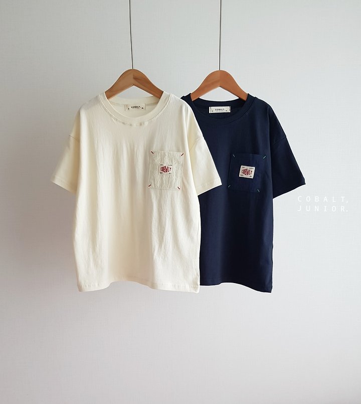 Cobalt - Korean Children Fashion - #childrensboutique - Bartack Pocket Tee