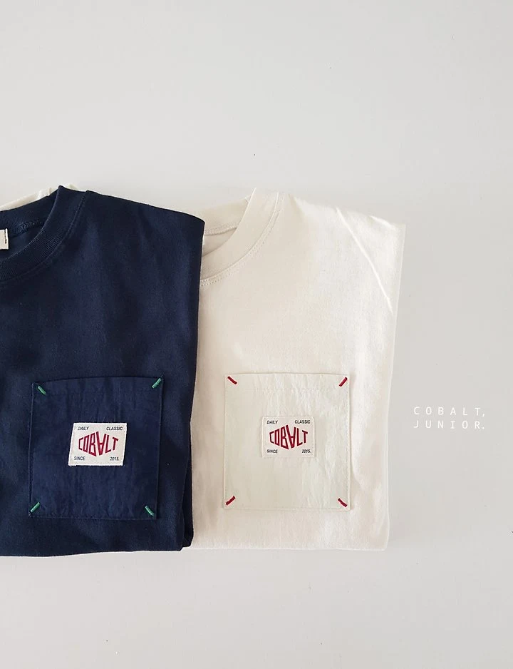 Cobalt - Korean Children Fashion - #designkidswear - Bartack Pocket Tee - 2