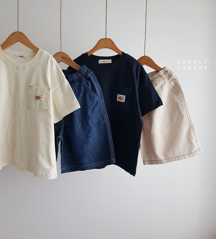 Cobalt - Korean Children Fashion - #discoveringself - Label Denim Shorts - 5