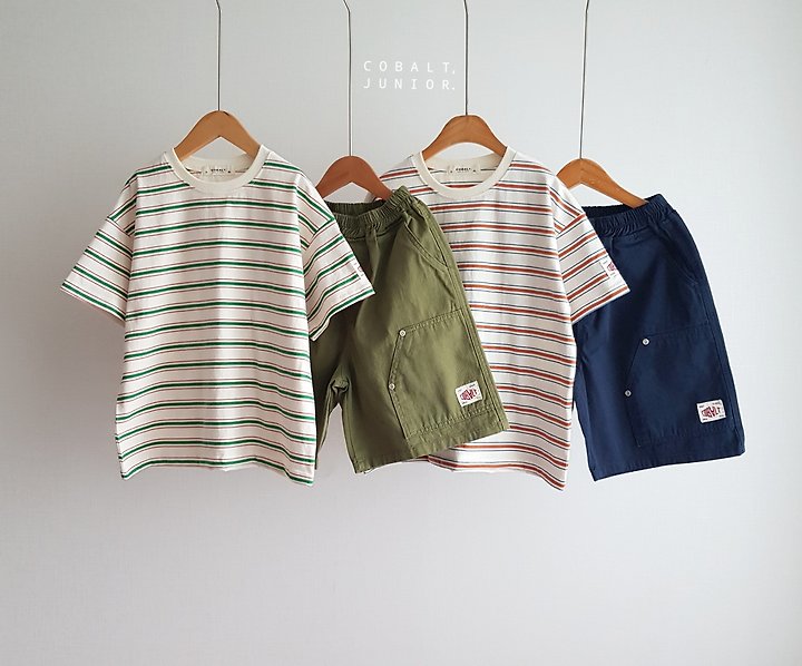 Cobalt - Korean Children Fashion - #fashionkids - Label Stripe Tee - 5