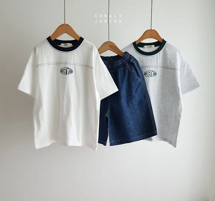 Cobalt - Korean Children Fashion - #kidsshorts - Label Denim Shorts - 7