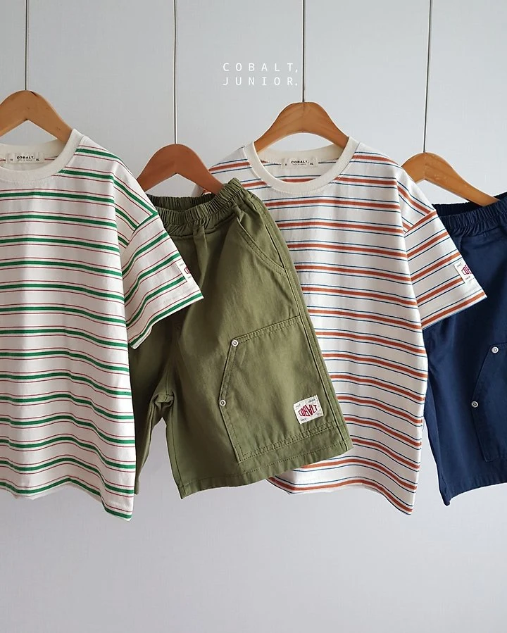 Cobalt - Korean Children Fashion - #magicofchildhood - Label Stripe Tee - 11