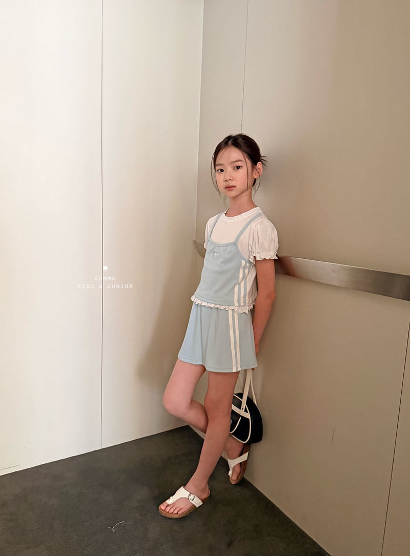 Comma - Korean Children Fashion - #Kfashion4kids - Double-Line Puff Tee - 8