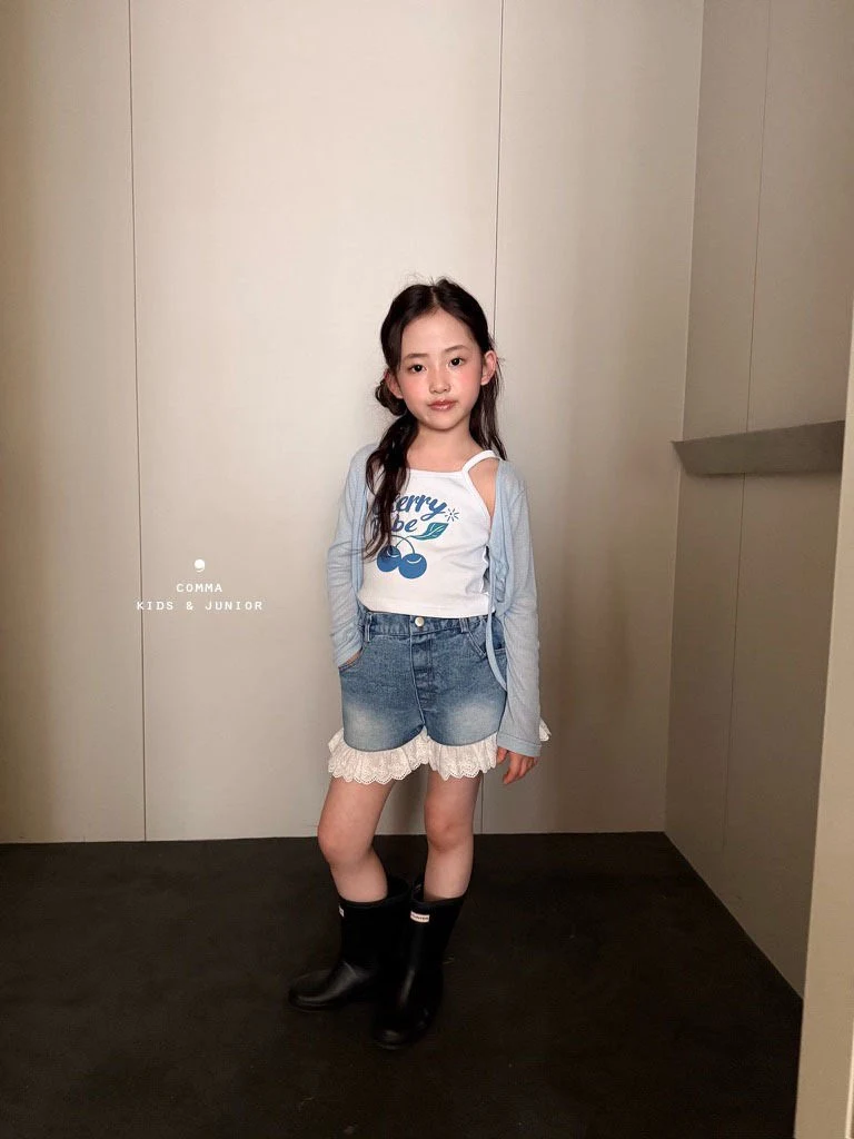 Comma - Korean Children Fashion - #Kfashion4kids - Lace Denim Pants - 6