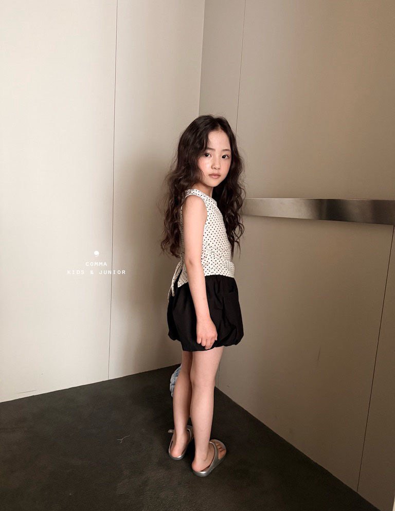 Comma - Korean Children Fashion - #childofig - Back Slit Dot Tee - 10