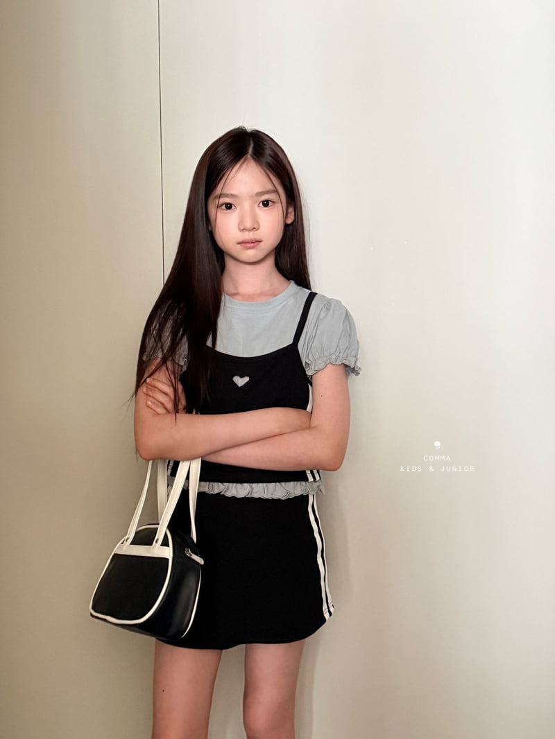 Comma - Korean Children Fashion - #childrensboutique - Double-Line Puff Tee
