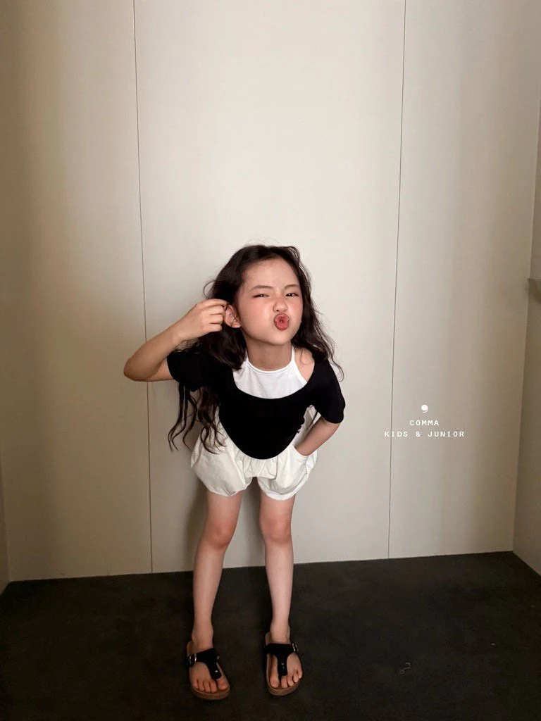 Comma - Korean Children Fashion - #discoveringself - Halter Layered Tee - 8