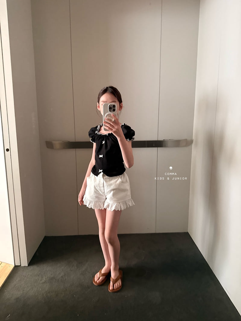 Comma - Korean Children Fashion - #kidsshorts - Lace Cotton Pants - 12