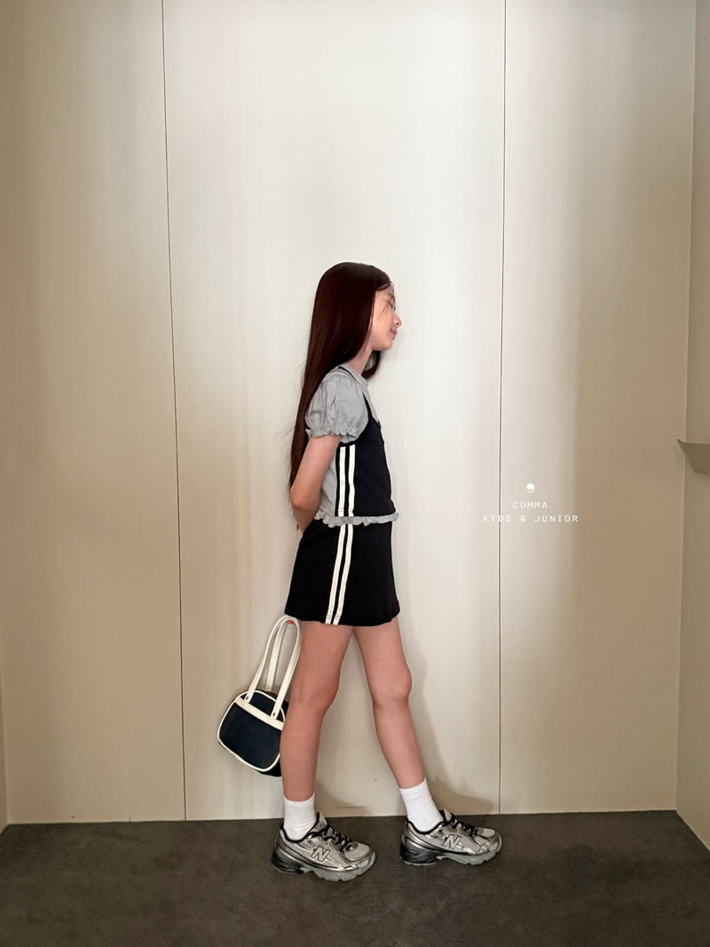 Comma - Korean Children Fashion - #kidsshorts - Double-Line Puff Tee - 5