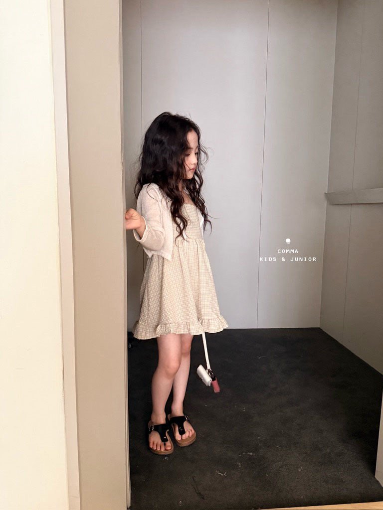 Comma - Korean Children Fashion - #kidsstore - Check Back Slit One-piece - 7