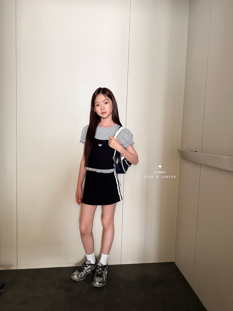 Comma - Korean Children Fashion - #kidsstore - Double-Line Puff Tee - 6