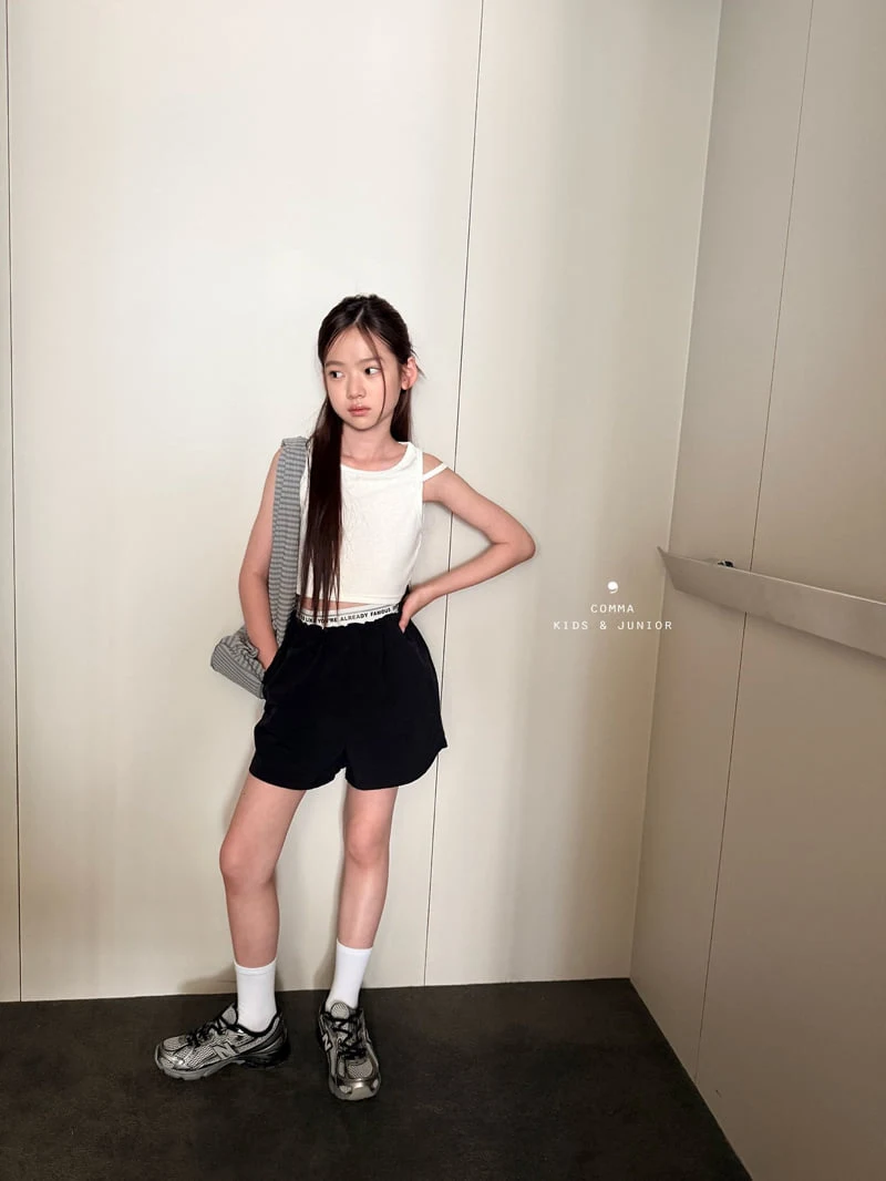 Comma - Korean Children Fashion - #kidzfashiontrend - Cropped Double-Line Sleeveless - 2