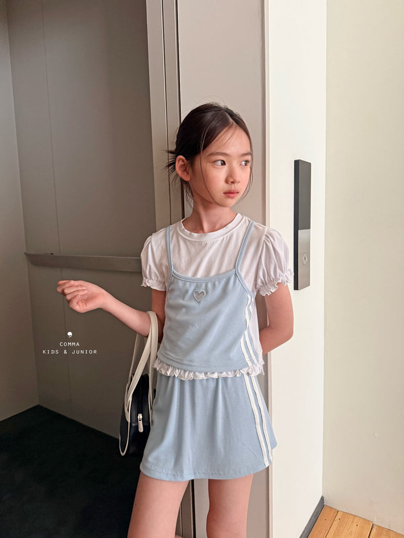 Comma - Korean Children Fashion - #littlefashionista - Double-Line Puff Tee - 9