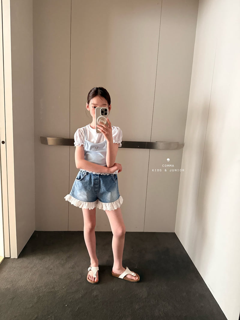 Comma - Korean Children Fashion - #magicofchildhood - Double-Line Puff Tee - 10