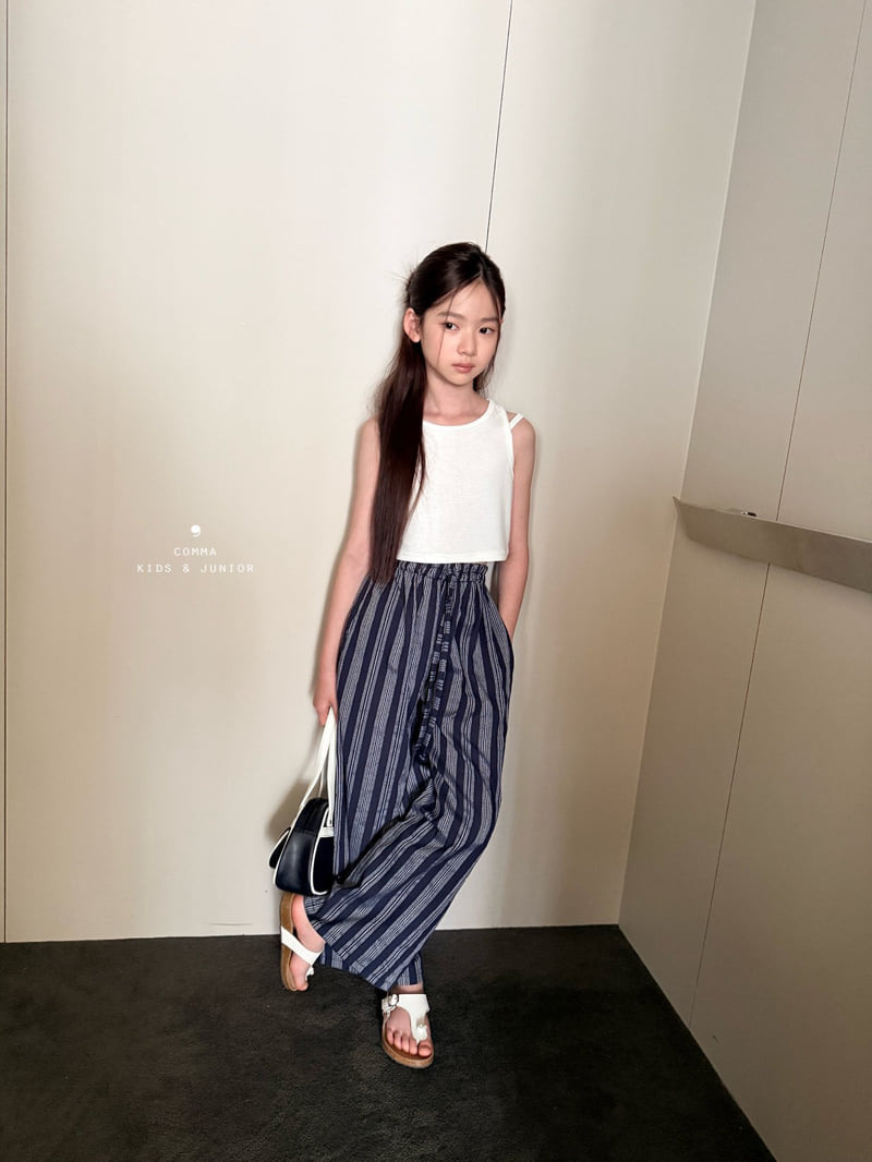 Comma - Korean Children Fashion - #magicofchildhood - Cropped Double-Line Sleeveless - 5