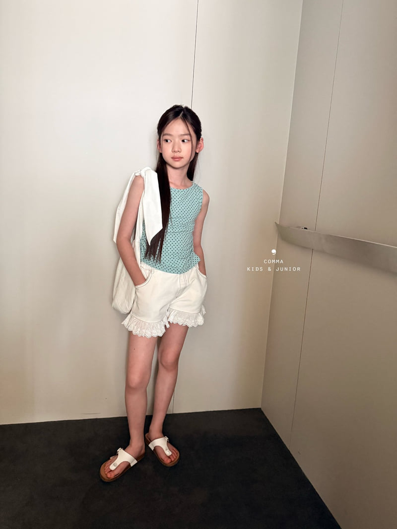 Comma - Korean Children Fashion - #littlefashionista - Back Slit Dot Tee - 4