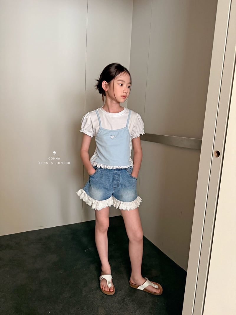 Comma - Korean Children Fashion - #minifashionista - Double-Line Puff Tee - 11