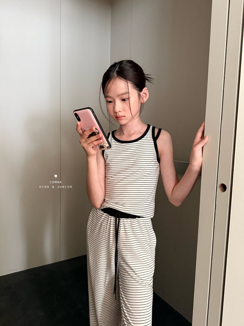 Comma - Korean Children Fashion - #minifashionista - Stripe Sleeveless - 8