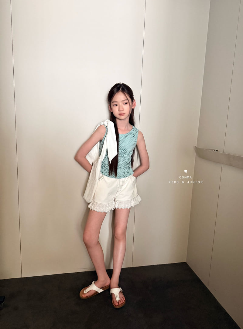 Comma - Korean Children Fashion - #minifashionista - Back Slit Dot Tee - 5