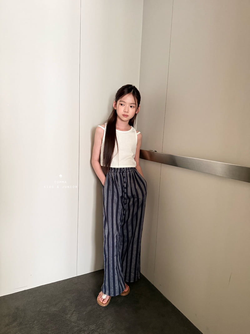 Comma - Korean Children Fashion - #prettylittlegirls - Cropped Double-Line Sleeveless - 7