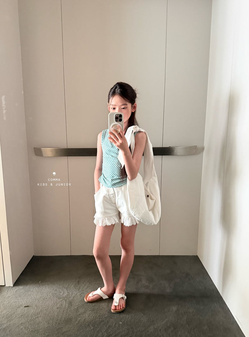 Comma - Korean Children Fashion - #prettylittlegirls - Back Slit Dot Tee - 6