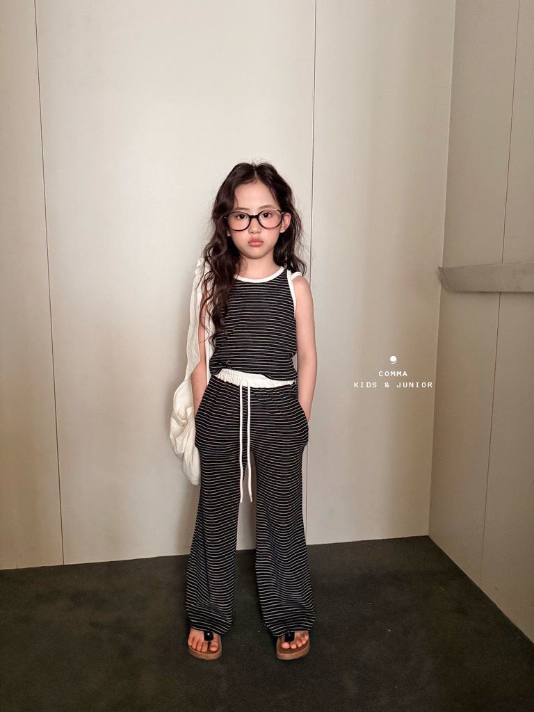 Comma - Korean Children Fashion - #stylishchildhood - Stripe Sleeveless - 12