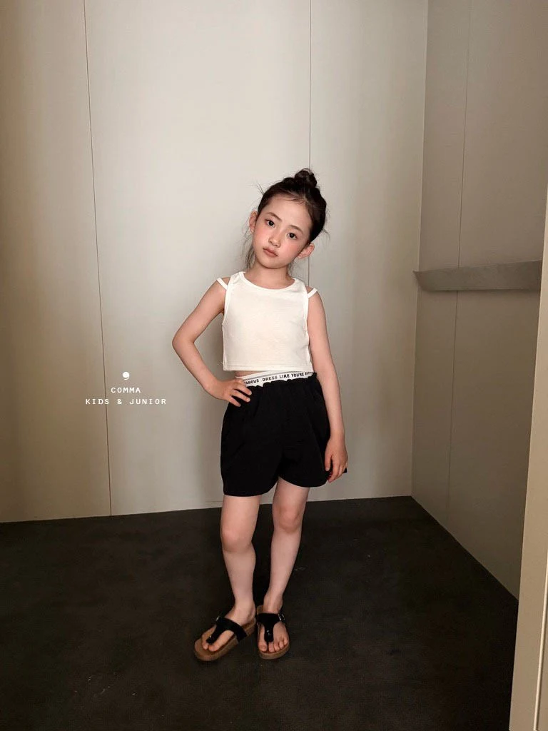 Comma - Korean Children Fashion - #stylishchildhood - Cropped Double-Line Sleeveless - 10