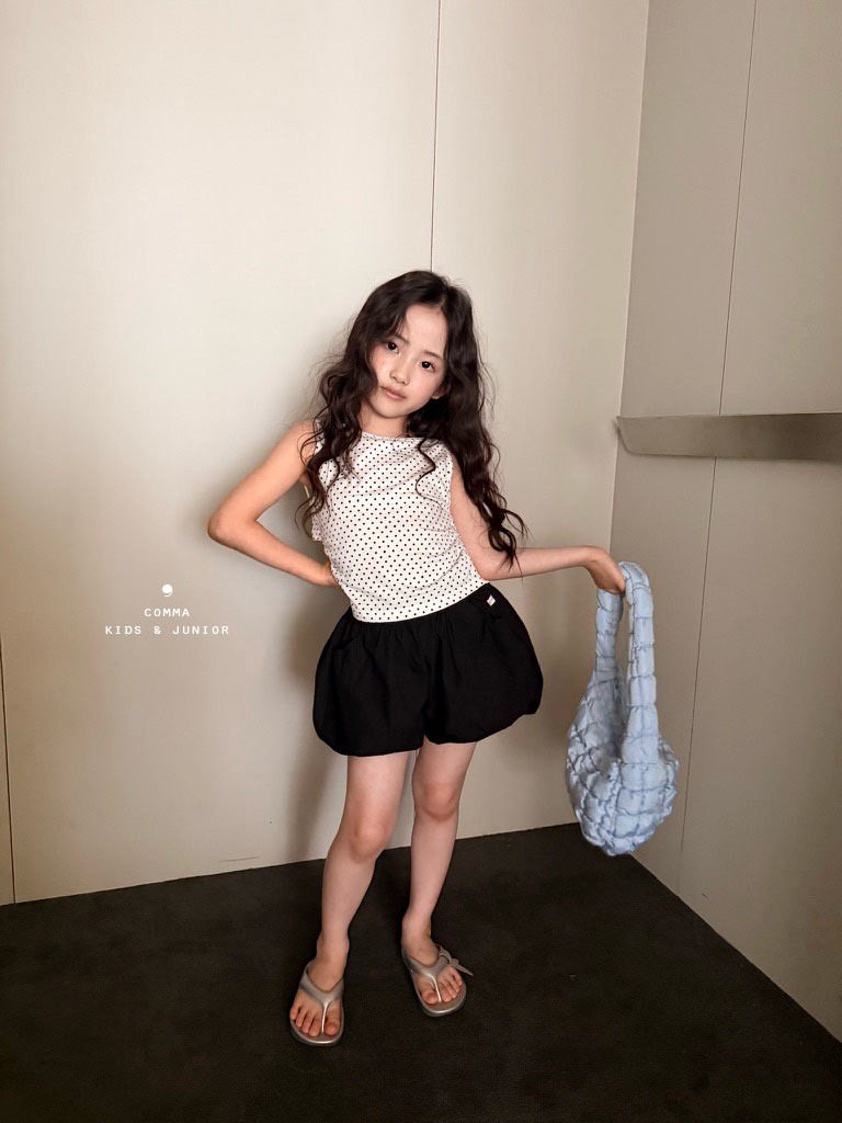 Comma - Korean Children Fashion - #stylishchildhood - Back Slit Dot Tee - 9