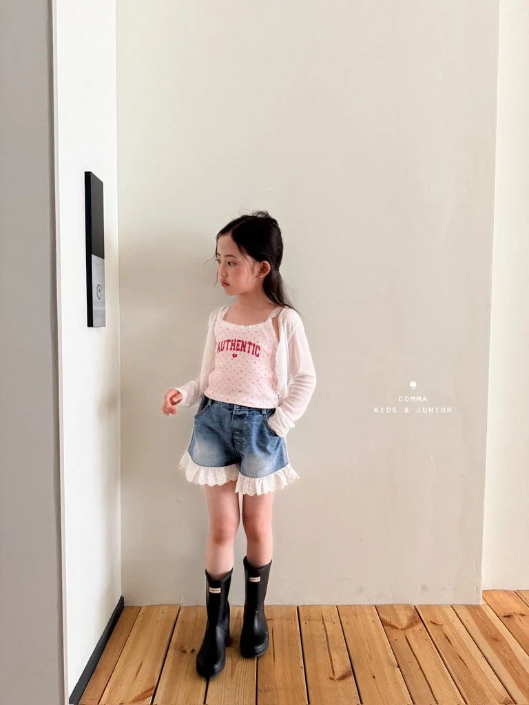 Comma - Korean Children Fashion - #toddlerclothing - Lace Sleeveless - 6