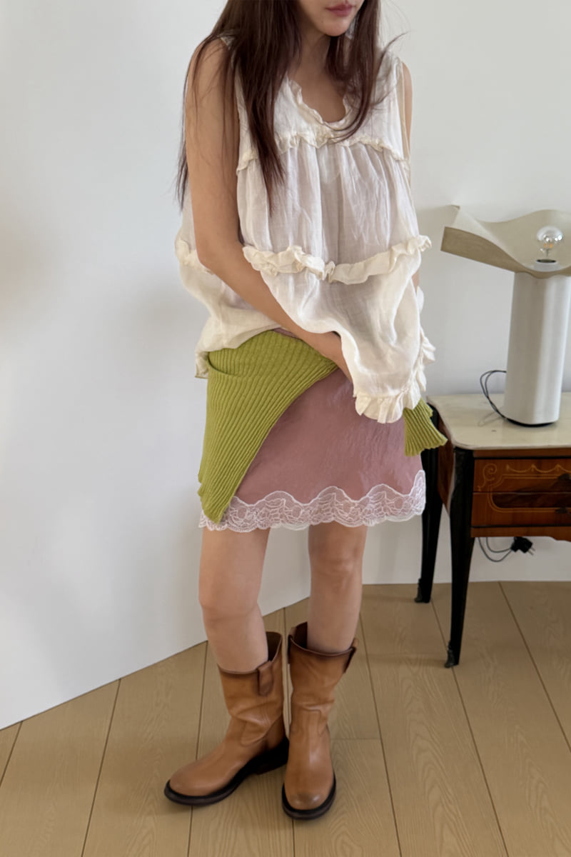 Connaught - Korean Women Fashion - #womensfashion - Cont Linen Sleeveless - 4