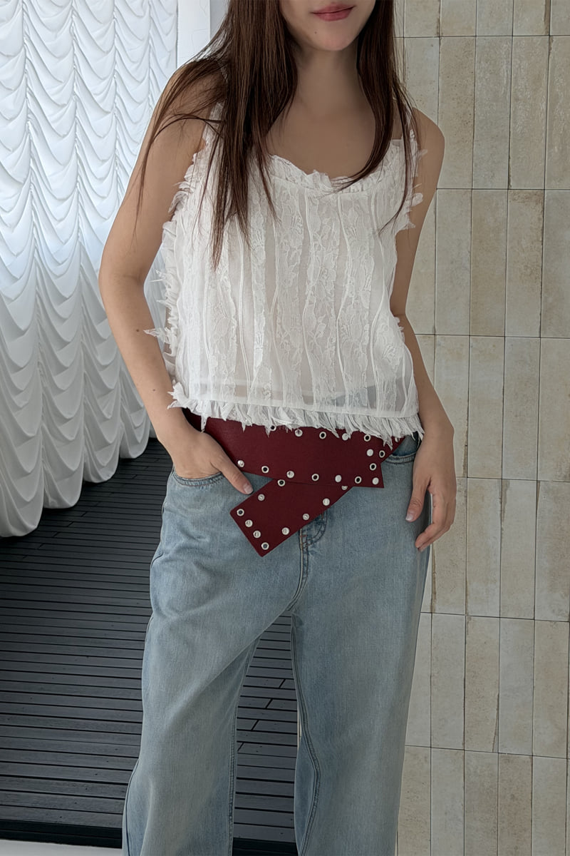 Connaught - Korean Women Fashion - #momslook - Lace Popo Sleeveless