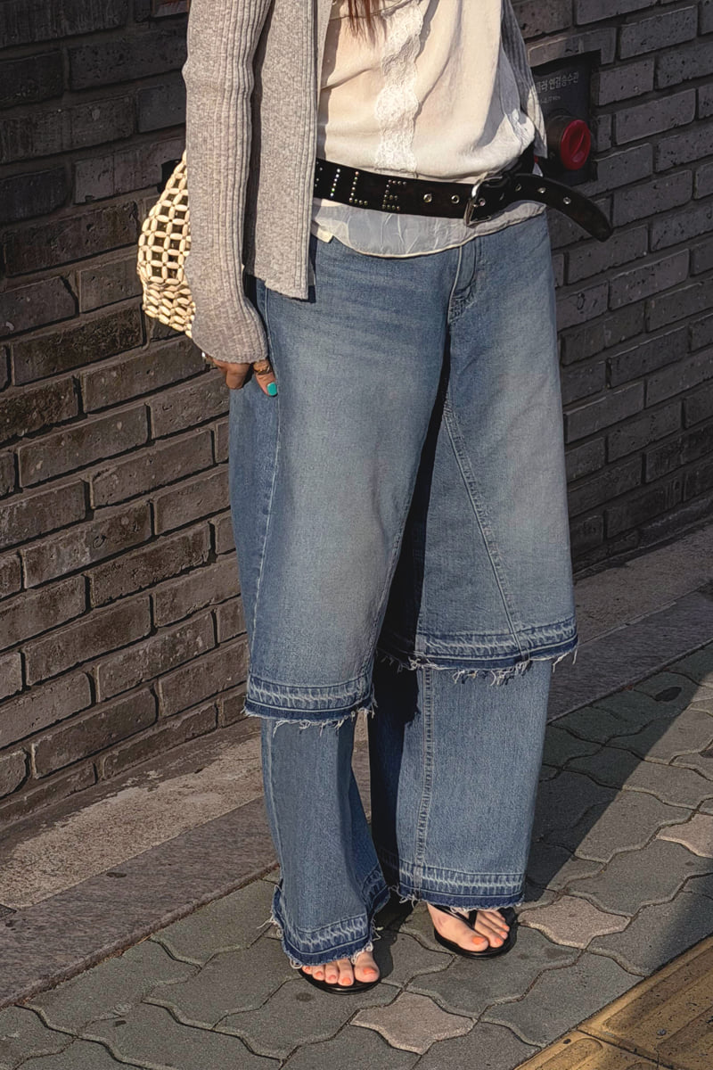 Connaught - Korean Women Fashion - #momslook - Dual-Cut Denim - 7