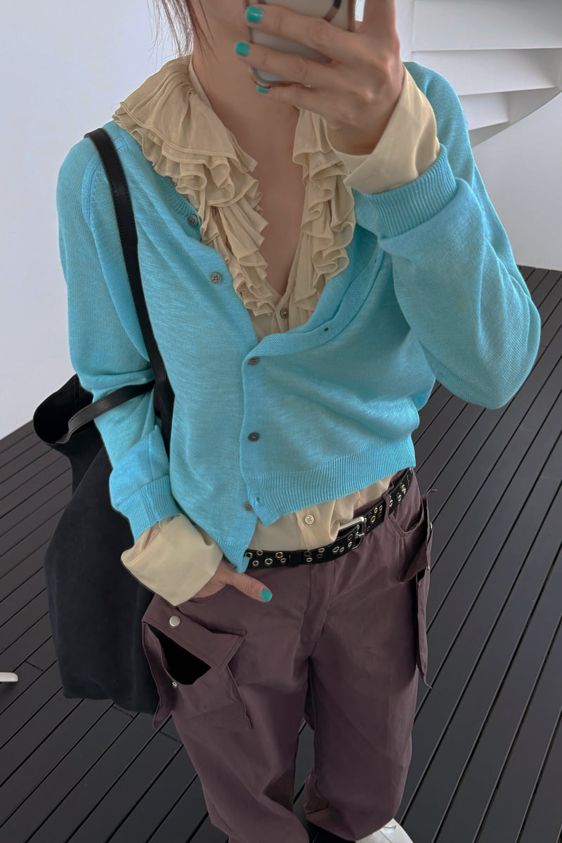 Connaught - Korean Women Fashion - #momslook - Blooming Cardigan